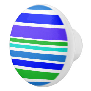 BG Stripes Patroon gekleurd IV + uw achtergrond Keramische Knop