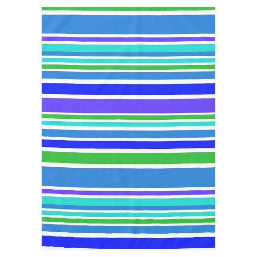 BG Stripes Patroon gekleurd IV + uw achtergrond Tafelkleed (Voorkant)
