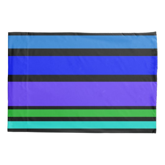 BG Stripes Patroon gekleurd IV + uw rug en idee Kussensloop (Achterkant-Links)