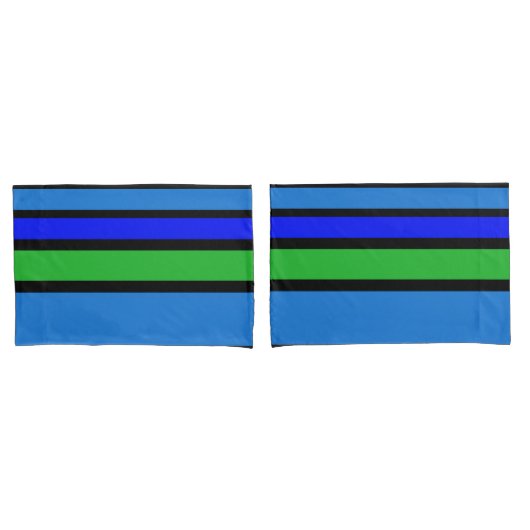 BG Stripes Patroon gekleurd IV + uw rug en idee Kussensloop (Voorkant-Set)