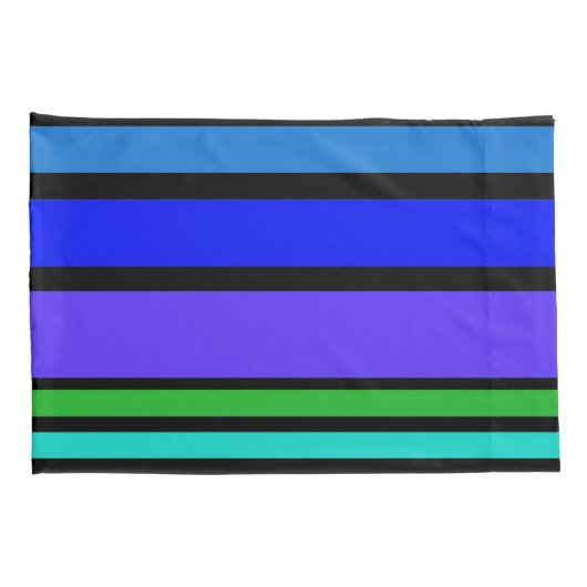 BG Stripes Patroon gekleurd IV + uw rug en idee Kussensloop (Achterkant-Rechts)