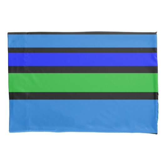 BG Stripes Patroon gekleurd IV + uw rug en idee Kussensloop (Voorkant-Links)