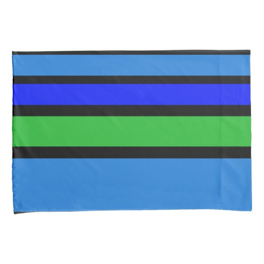 BG Stripes Patroon gekleurd IV + uw rug en idee Kussensloop (Voorkant-Rechts)