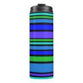 BG Stripes Patroon gekleurd IV + uw rug en idee Thermosbeker (Voorkant)