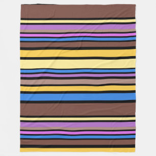 BG Stripes Patroon gekleurd VI + uw achtergrond Fleece Deken