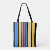 BG Stripes Patroon gekleurd VI + uw rug en idee Tote Bag (Achterkant)