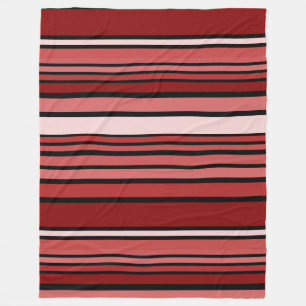 BG Stripes Patroon gekleurd VIII + uw achtergrond Fleece Deken