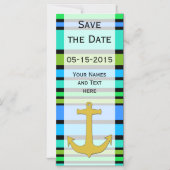 BG Stripes Patroon kleurde III + uw rug. Magnetische Uitnodiging (Voorkant)