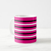 BG Stripes Patroon smal wit & zwart + backgr. Koffiemok (Voorkant links)