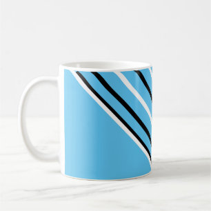 BG Stripes Patroon smal wit & zwart + backgr. Koffiemok