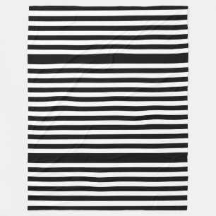 BG Stripes Patroon wordt zwart op uw achtergrond Fleece Deken