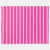 BG Stripes Patroontrilling roze + uw achtergrond Fleece Deken (Voorkant (Horizontaal))