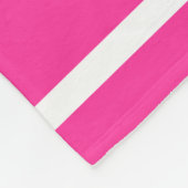 BG Stripes Patroontrilling roze + uw achtergrond Fleece Deken (Hoek)