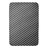 BG Stripes Pattern Black Silver + uw idee Badmat (Voorkant Verticaal)