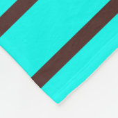 BG Stripes Pattern brede turquoise + paisley Fleece Deken (Hoek)