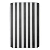 BG Stripes Pattern breed zwart + je rug. en idee Badmat (Voorkant Verticaal)