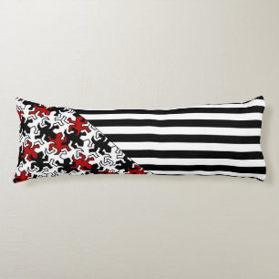 BG Stripes Pattern troep zwart + gekko mozaïek Lichaamskussen