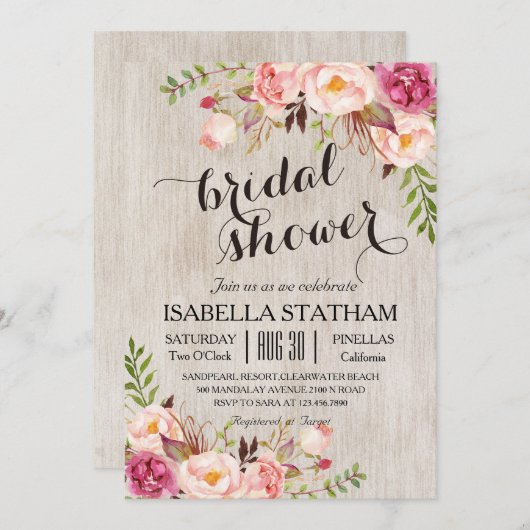 Bg Vrijgezellenfeest/Waterverf Kaart (Voorkant / Achterkant)