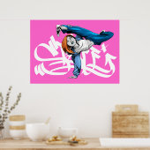 BGIRL pose poster met graf (Keuken)