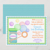 Bgloeiende bubbels BY BIrthday-uitnodigingen Kaart (Voorkant / Achterkant)
