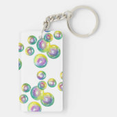 Bgloeiende regenboogzeep Bubble Wand Personated Sleutelhanger (achterkant)