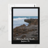 Bgloeiende Rocks Beach Jupiter, FL Briefkaart (Voorkant / Achterkant)