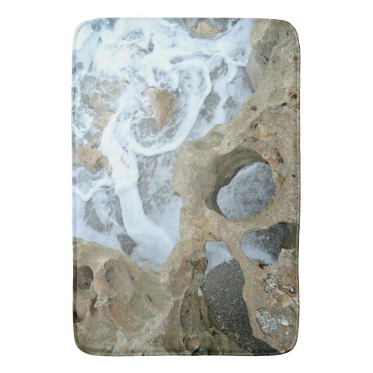 Bgloeiende Rocks Jupiter FL Swirling Surf en Rocks Badmat (Voorkant Verticaal)