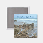 Bgloeiende Rocks Jupiter Florida Fotografisch Magneet (Voorkant / Achterkant)