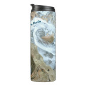 Bgloing Rocks Jupiter Florida Swirling Ocean Rock Thermosbeker (Geroteerd rechts)