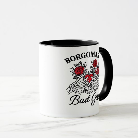 BGM Bad Girl II Classic - Skelet Hart Handen Mok (Voorkant rechts)