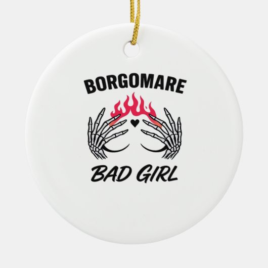 BGM Bad Girl II - Skelet Hart Handen Keramisch Ornament (Voorkant)