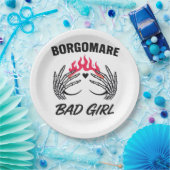 BGM Bad Girl II - Skelet Hart Handen Papieren Bordje (Feest)