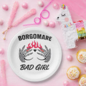 BGM Bad Girl II - Skelet Hart Handen Papieren Bordje (Feest)