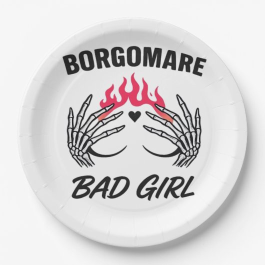 BGM Bad Girl II - Skelet Hart Handen Papieren Bordje (Voorkant)