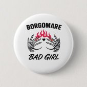 BGM Bad Girl II - Skelet Hart Handen Ronde Button 5,7 Cm (Voorkant)