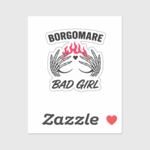 BGM Bad Girl II - Skelet Hart Handen Sticker