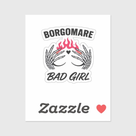 BGM Bad Girl II - Skelet Hart Handen Sticker (Vel)