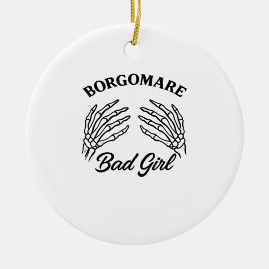 BGM Bad Girl - Skelet Hart Handen Keramisch Ornament (Voorkant)