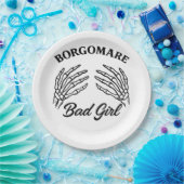 BGM Bad Girl - Skelet Hart Handen Papieren Bordje (Feest)