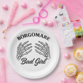 BGM Bad Girl - Skelet Hart Handen Papieren Bordje (Feest)