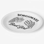 BGM Bad Girl - Skelet Hart Handen Papieren Bordje (Gekanteld)