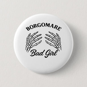 BGM Bad Girl - Skelet Hart Handen Ronde Button 5,7 Cm