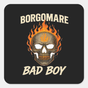 BGM Slecht - Skelet Handen Hart Vierkante Sticker