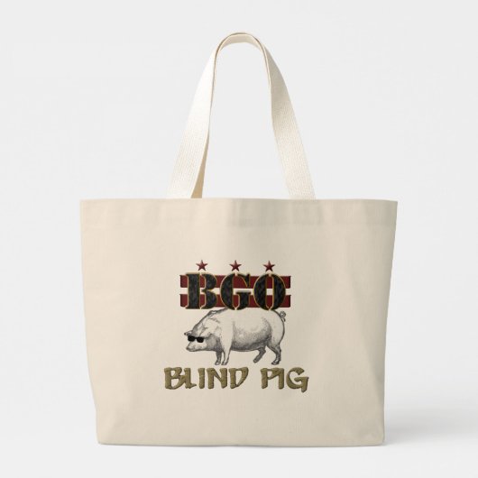 BGO Blind Pig Jumbo Canvas tas (Achterkant)