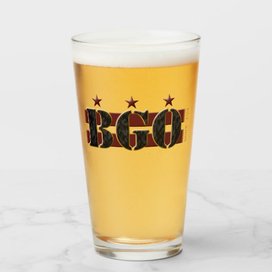 BGO Logo Beer Glass Glas (Voorkant gevuld)