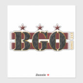 BGO Logo VinylSticker (8 x 8 inch transparant) Sticker (Vel)
