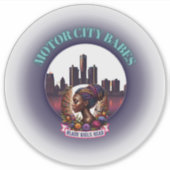 BGR Detroit Sticker | Motor City Babes Decal (Voorkant)