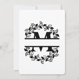 BGSM BRAND NEW PERSONALISED M LETTER KAART