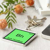 Bh - Bah Humbug Grappige Chemie Element Symbool T- Sleutelhanger (Zijkant)