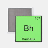 Bh - Bauhaus Grappig Chemie Element Symbool T-shir Magneet (Voorkant / Achterkant)